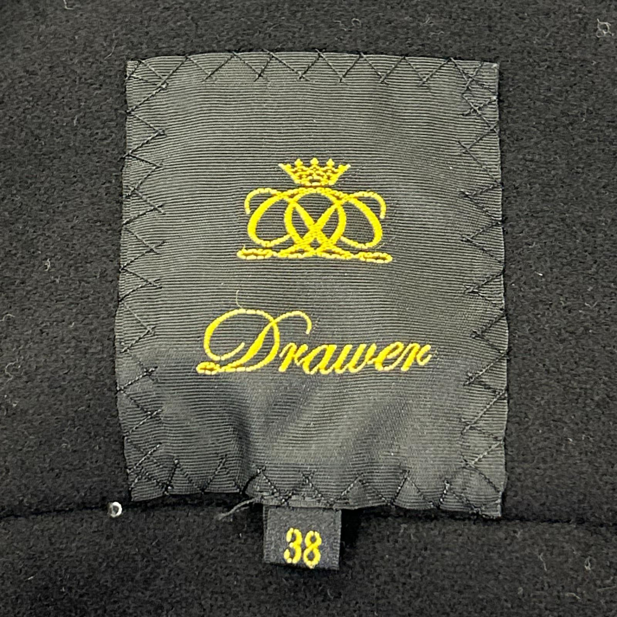 DRAWER ドゥロワー 6525-299-0467 ブラック ウール トグルボタン ダッフルコート コート