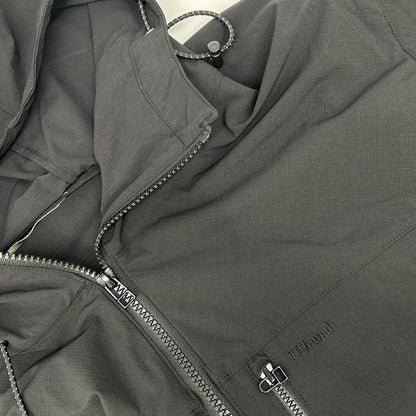 ジョウンド JJJJOUND ブラック リップストップナイロン 刺繍ロゴ ドローコード Trail Jacket/トレイルジャケット ジャケット