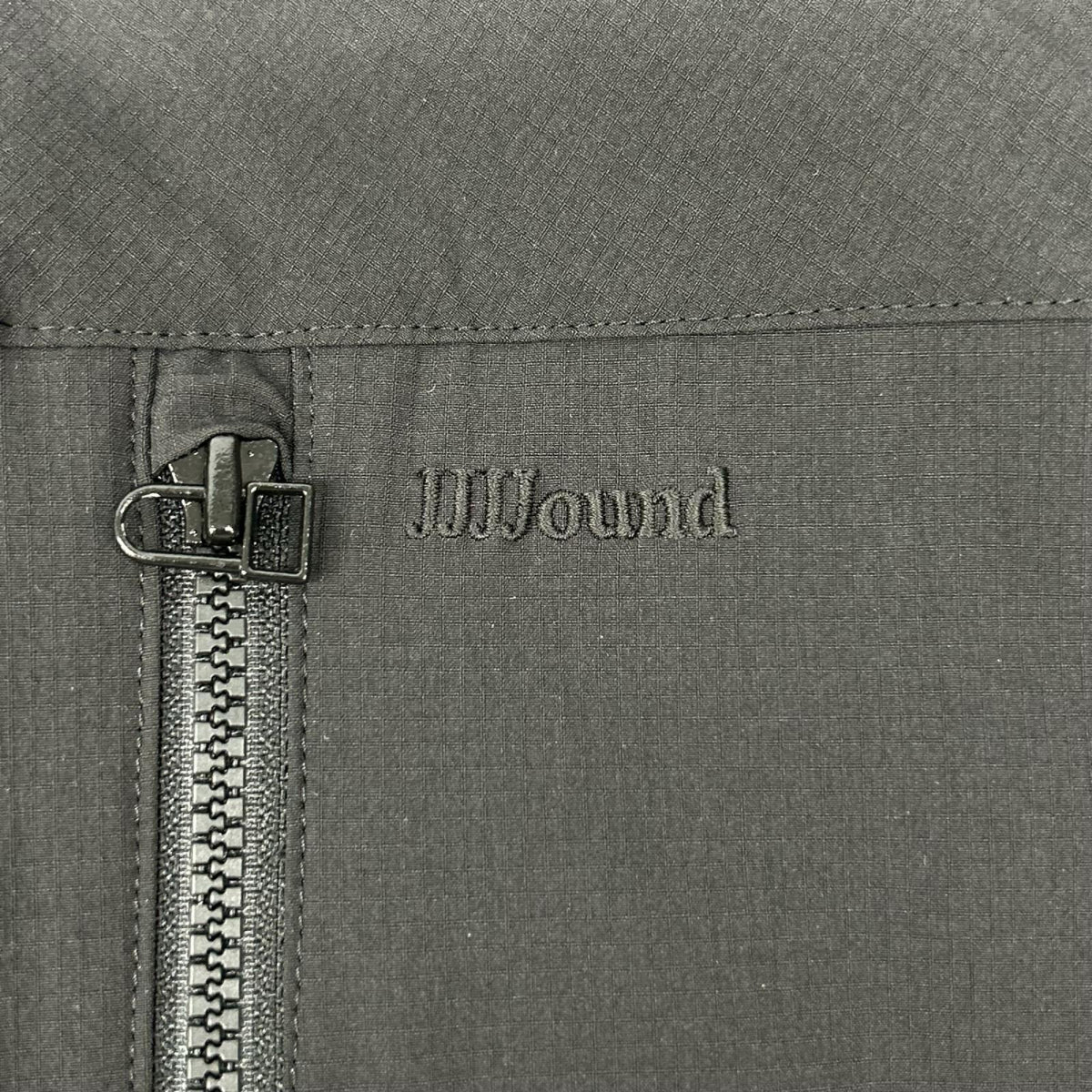 ジョウンド JJJJOUND ブラック リップストップナイロン 刺繍ロゴ ドローコード Trail Jacket/トレイルジャケット ジャケット