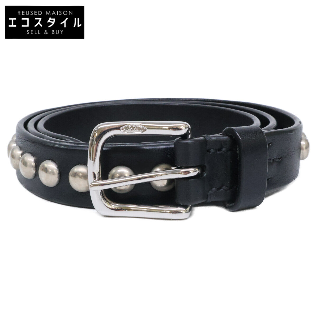 J&MDavidson ジェイアンドエムデヴィッドソン 【美品】BWSE-1DS-AN25 DOME RIVETS NARROW BELT ドームリベット ナロー 25mm ベルト