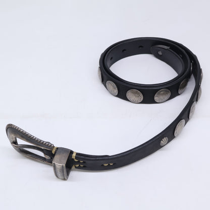 Vintage Works ヴィンテージワークス 【美品】DH5738CH-5 FLANNEL 黒芯 ベンズレザー ウエスタンバックル コンチョ ベルト