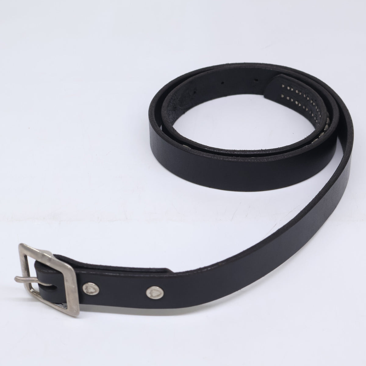 HTC エイチティーシー 【美品】Double Stud Belt ソリッドブラス ピラミッドスタッズ レザー ベルト