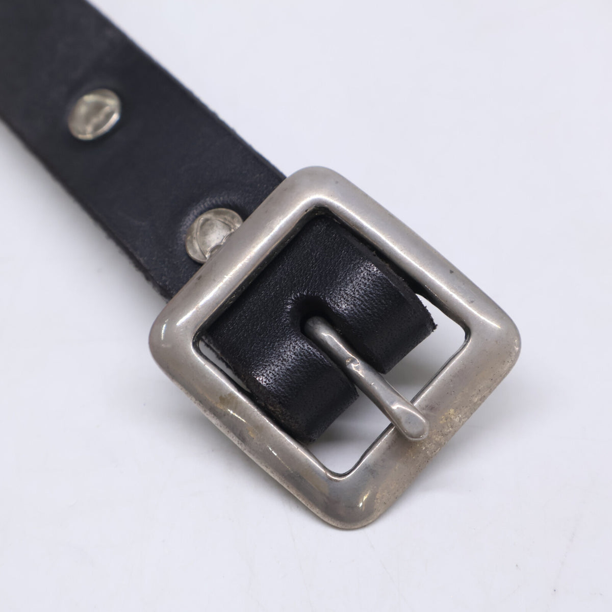 HTC エイチティーシー 【美品】Double Stud Belt ソリッドブラス ピラミッドスタッズ レザー ベルト