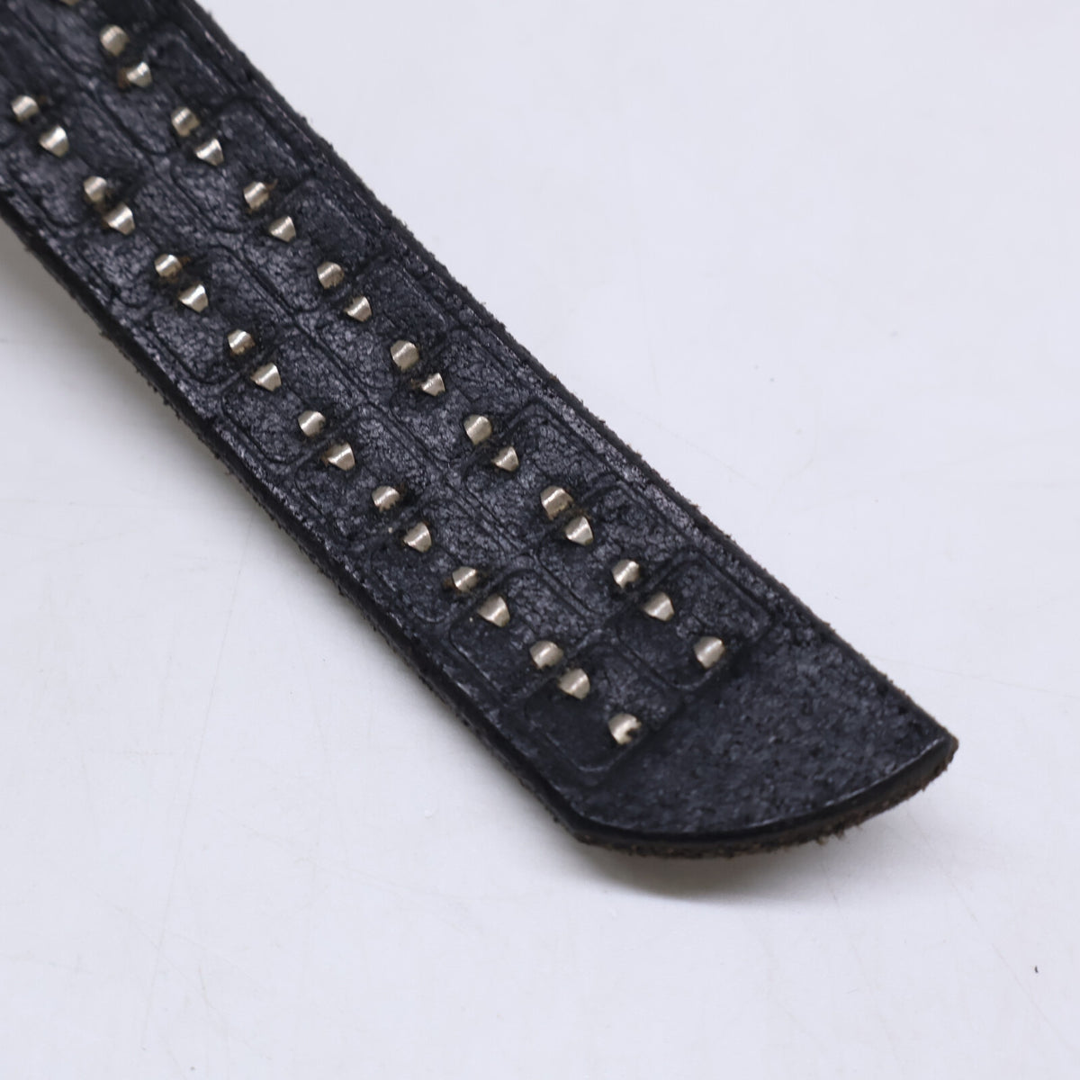 HTC エイチティーシー 【美品】Double Stud Belt ソリッドブラス ピラミッドスタッズ レザー ベルト