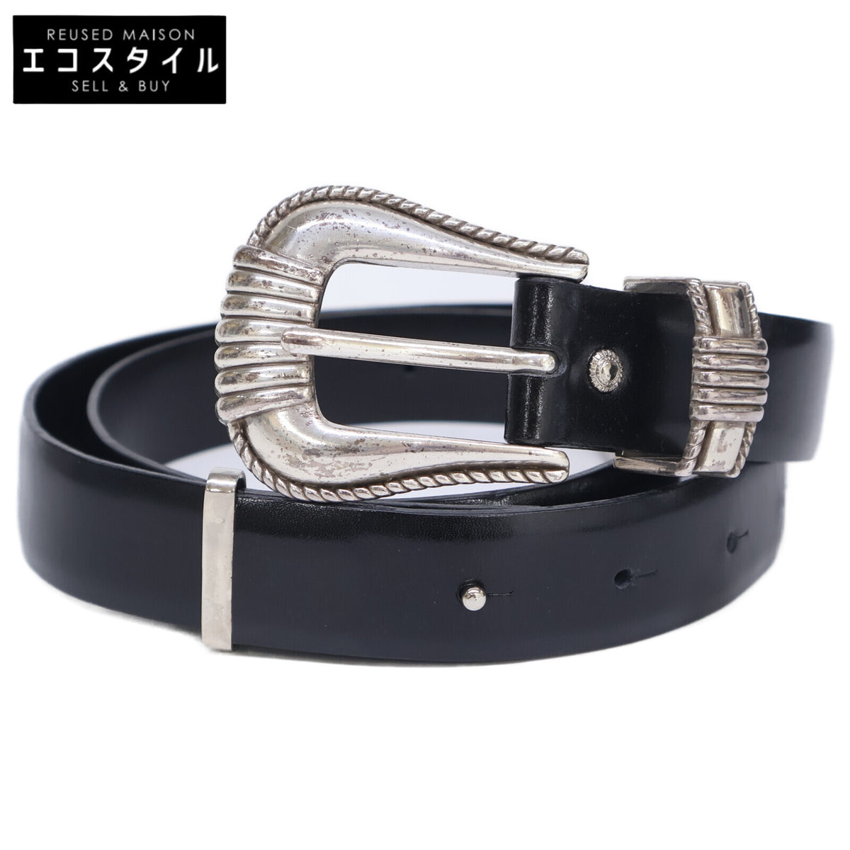TOGA トーガ TOGA ARCHIVES トーガアーカイブス METAL BELT ウエスタン メタルバックル レザー ベルト