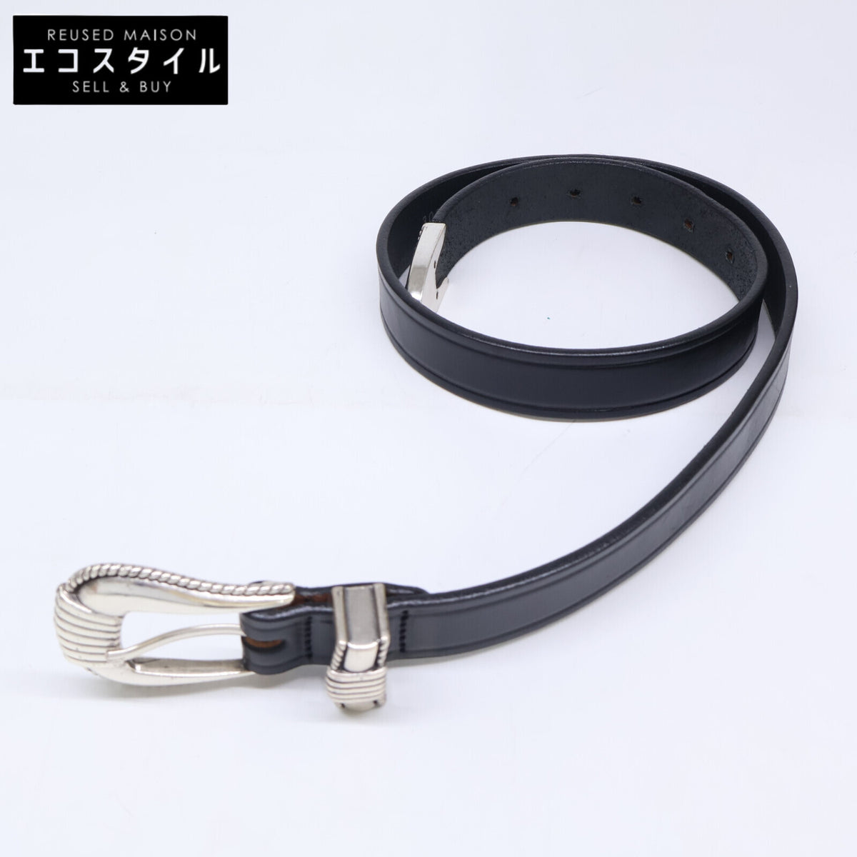 TORY LEATHER トリーレザー 【美品】3091 3-PIECE SILVER BUCKLE BELTS ウエスタン ベルト
