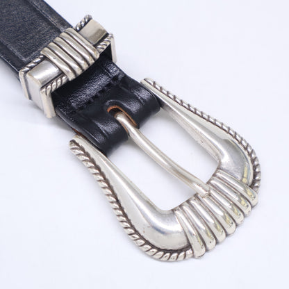 TORY LEATHER トリーレザー 【美品】3091 3-PIECE SILVER BUCKLE BELTS ウエスタン ベルト