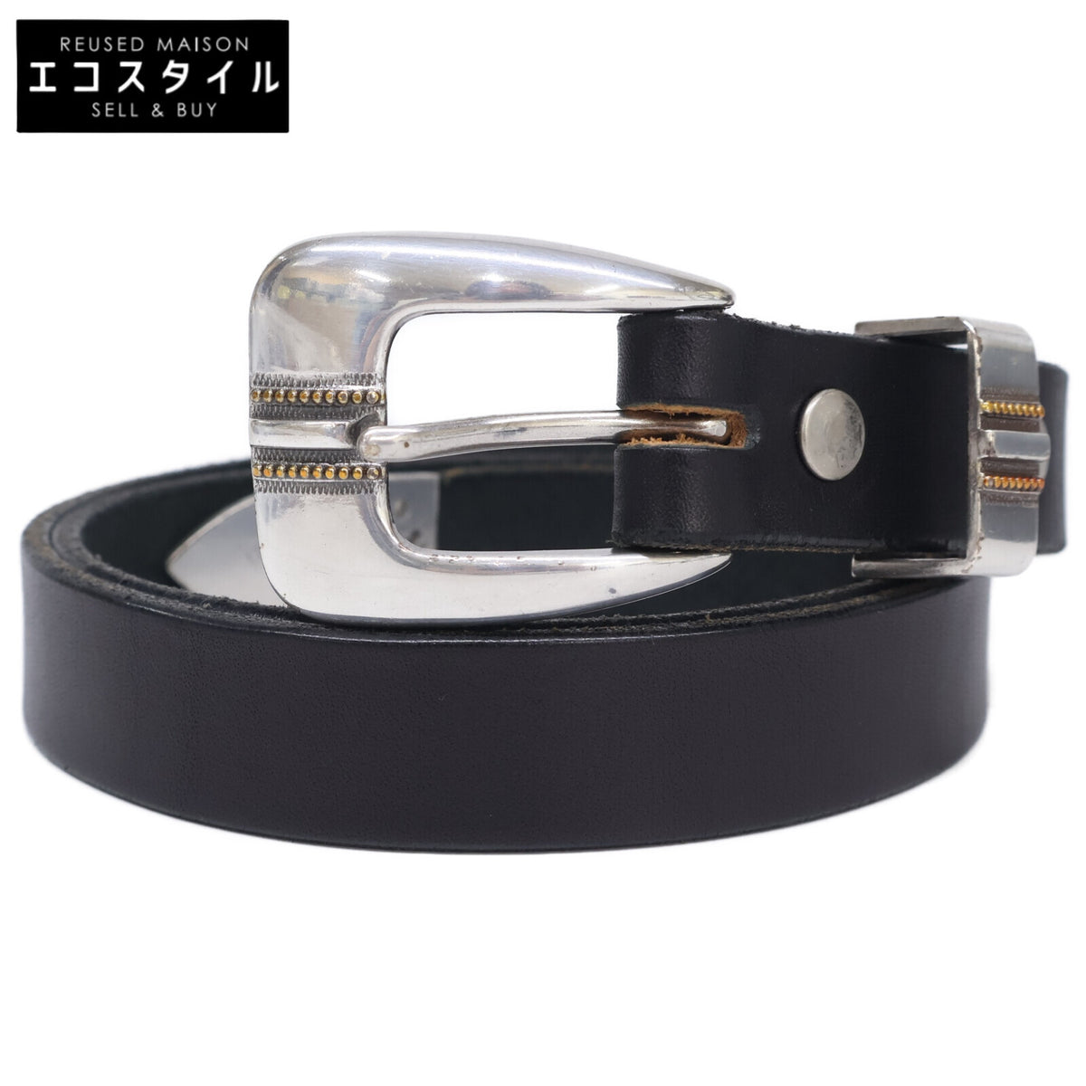 MOONSHINE LEATHER ムーンシャインレザー 【美品】Austin Buckle Belt ウエスタン ベルト