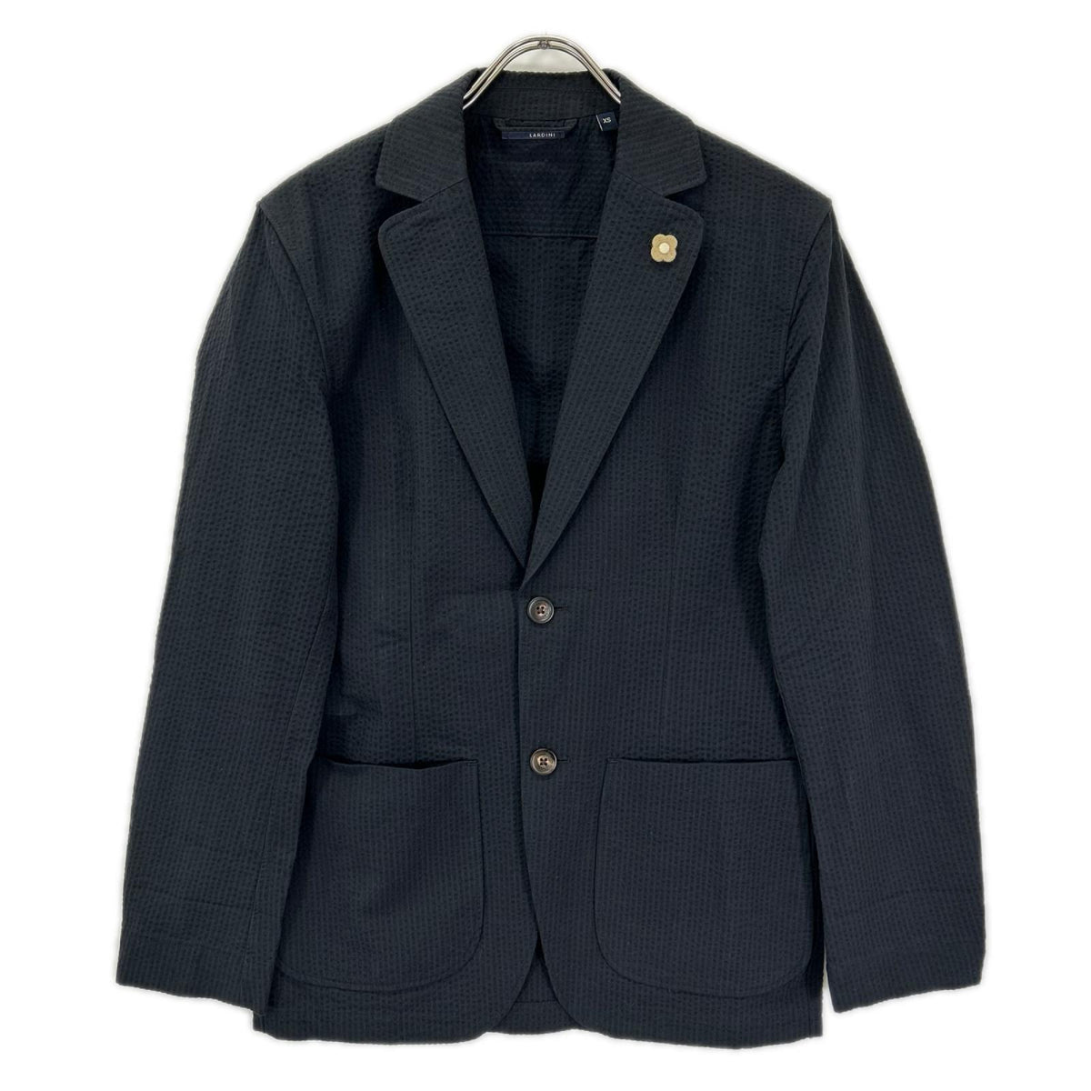 LARDINI ラルディーニ JK.1303 ブラック JVAMAJ コットン ブートニエール テーラードジャケット ジャケット