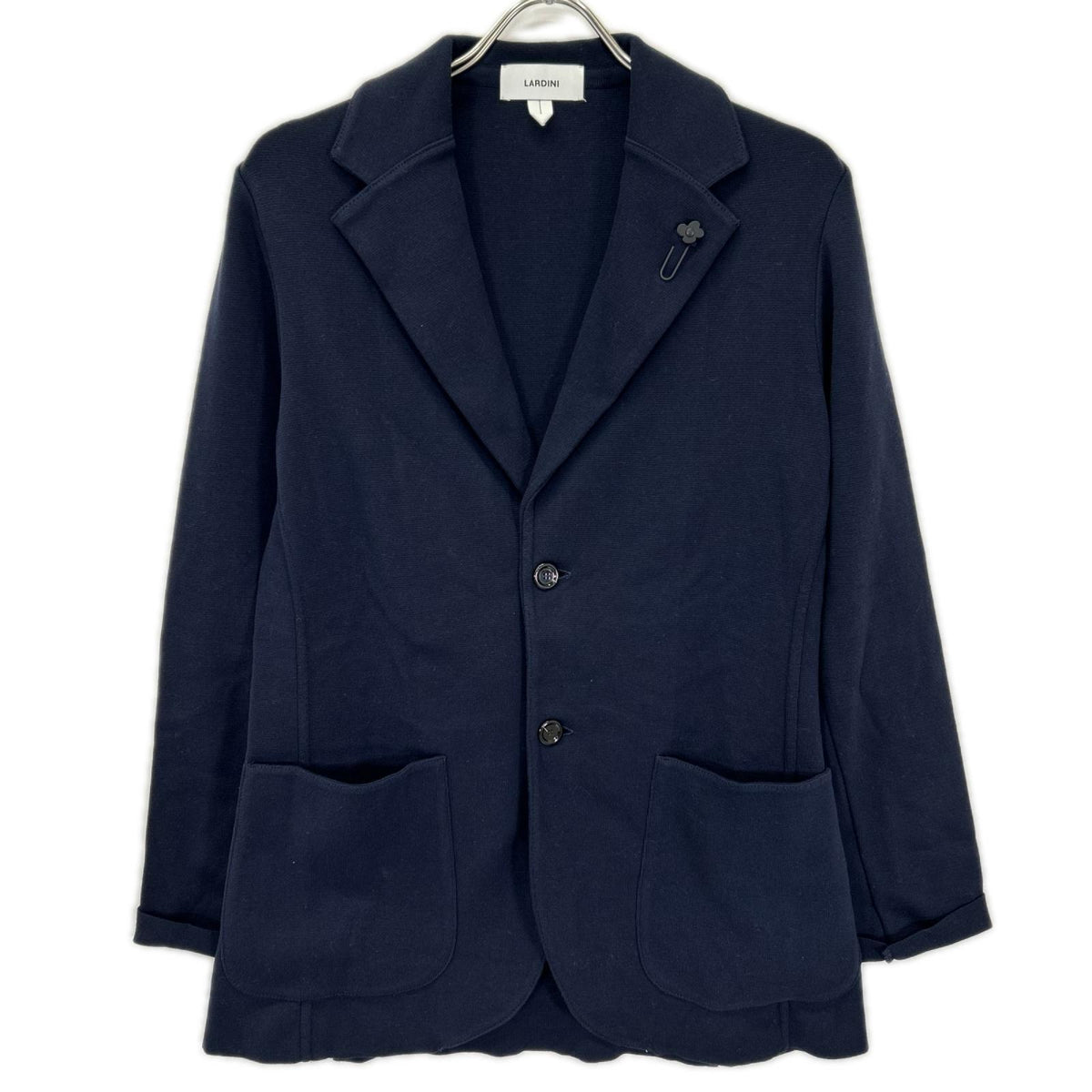 LARDINI ラルディーニ KN.1904 ネイビー JBLJM56 コットン ブートニエール ミラノリブニット 2Bジャケット ジャケット
