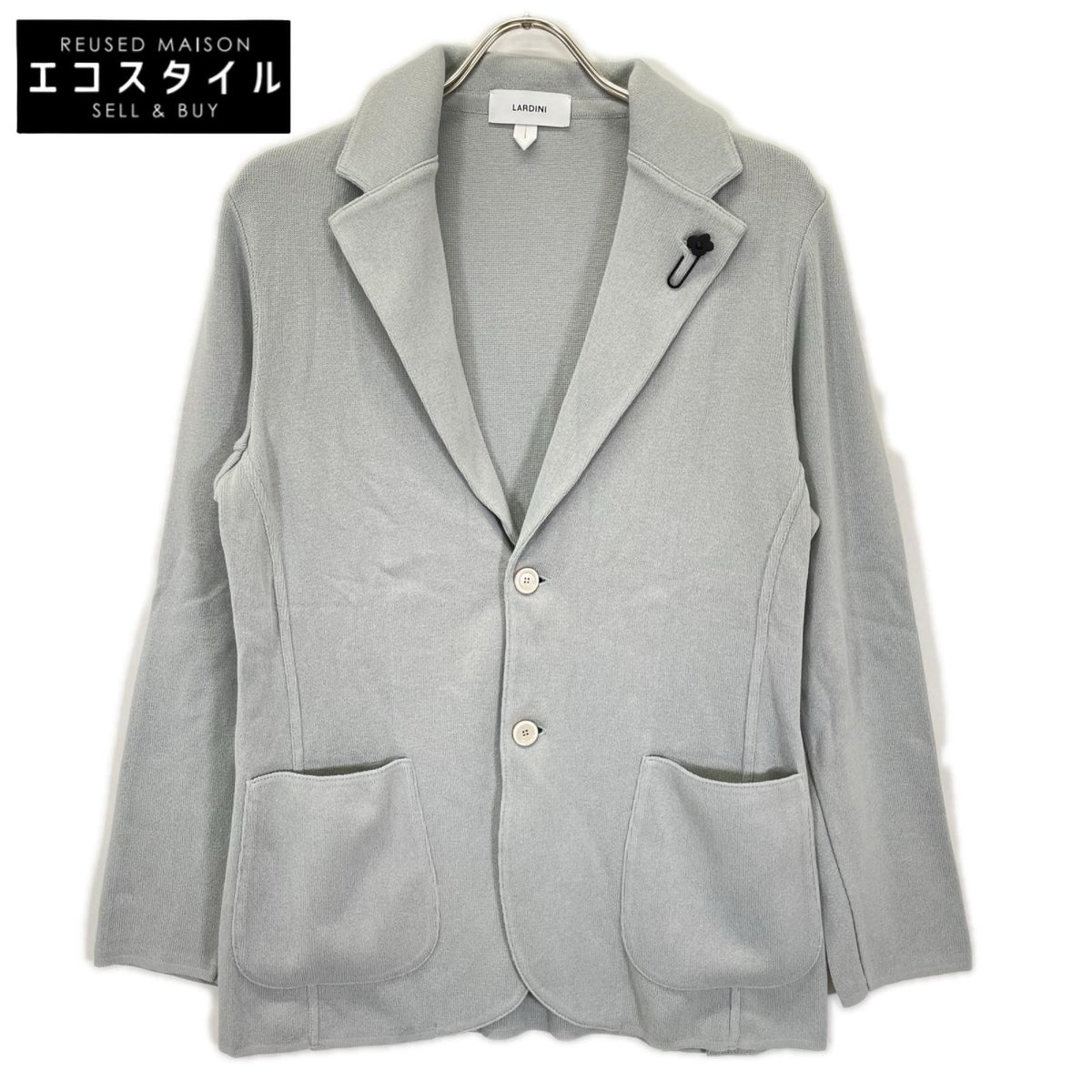 LARDINI ラルディーニ KN.2102 ライトブルー CNCJLJM56 コットン ブートニエール ミラノリブニット 2Bジャケット ジャケット