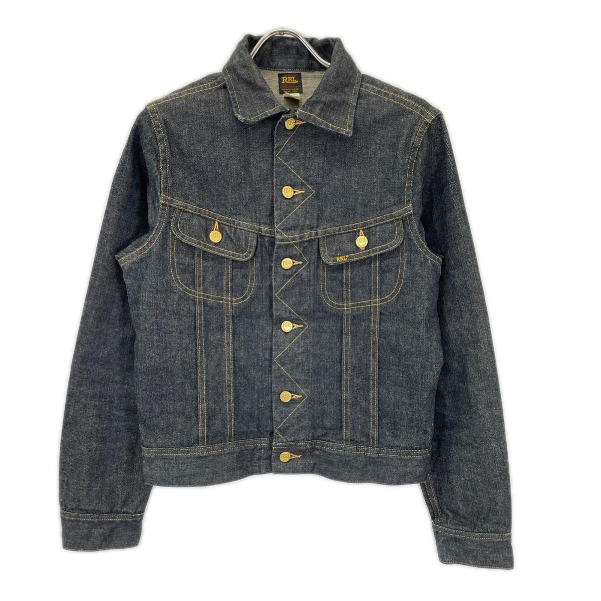 RRL ダブルアールエル USA製 271-J インディゴ コットン RRL COWBOYドーナツボタン 101-J型 リジットデニムトラッカージャケット ジャケット