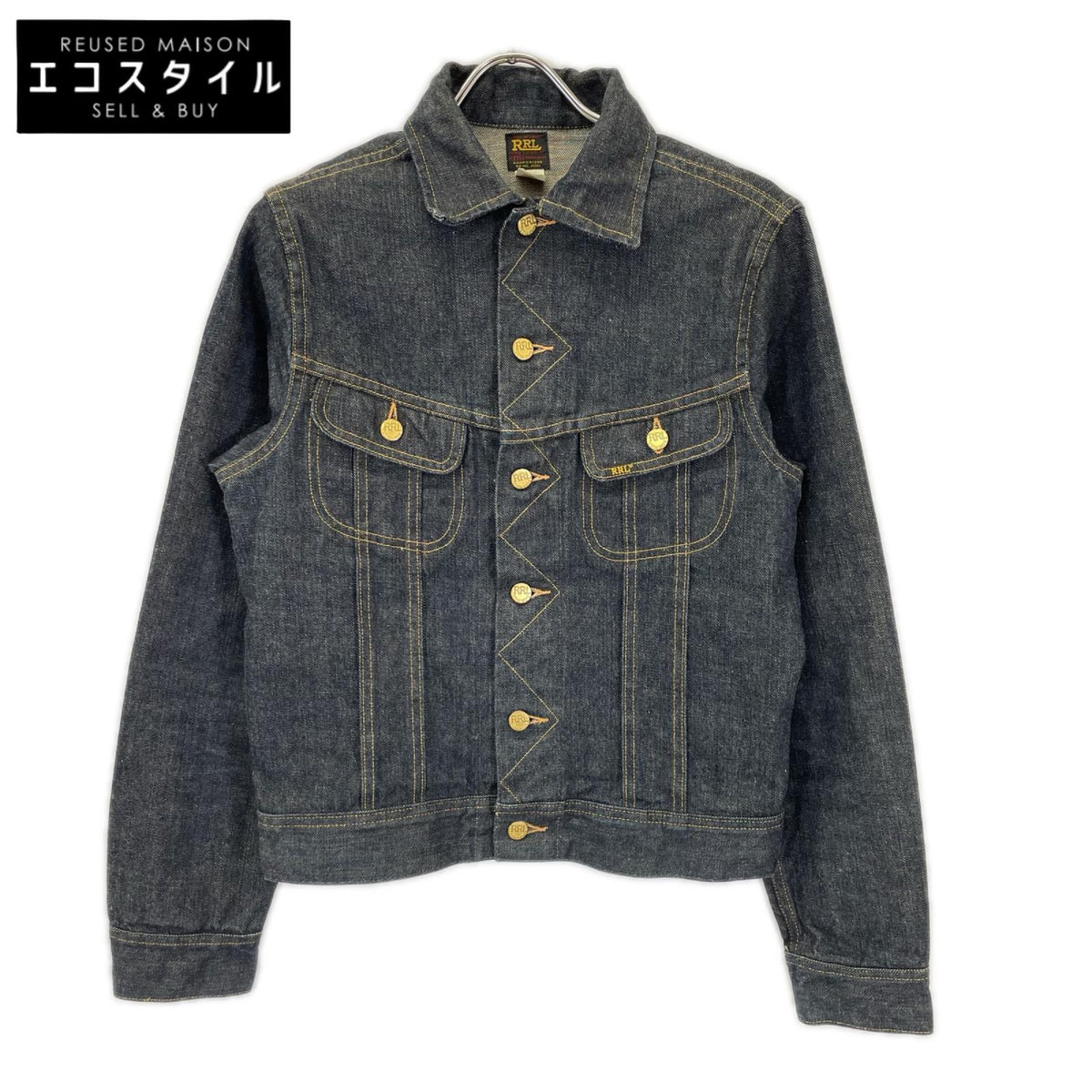 RRL ダブルアールエル USA製 271-J インディゴ コットン RRL COWBOYドーナツボタン 101-J型 リジットデニムトラッカージャケット ジャケット