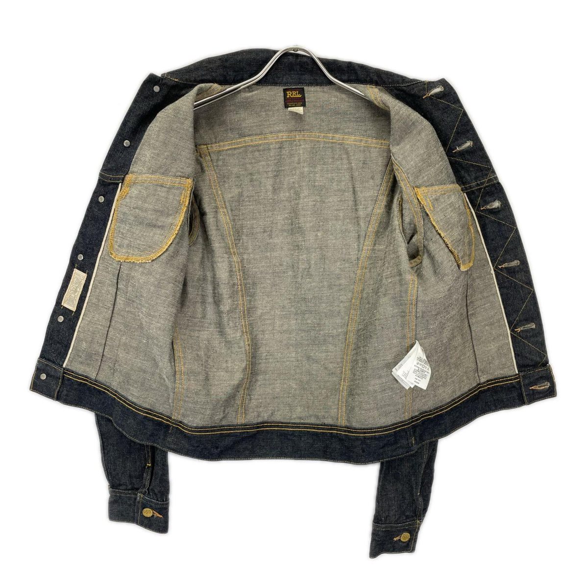 RRL ダブルアールエル USA製 271-J インディゴ コットン RRL COWBOYドーナツボタン 101-J型 リジットデニムトラッカージャケット ジャケット