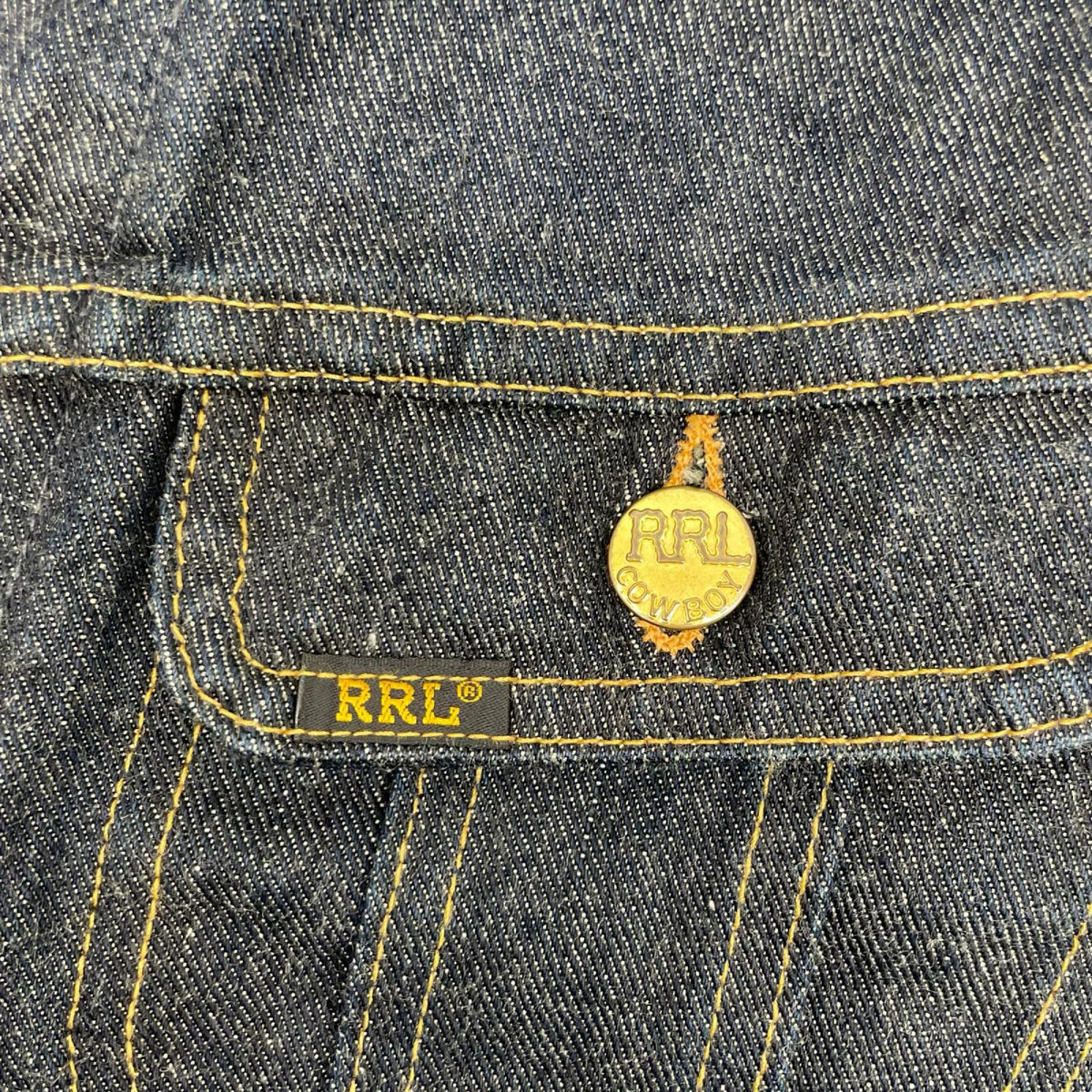 RRL ダブルアールエル USA製 271-J インディゴ コットン RRL COWBOYドーナツボタン 101-J型 リジットデニムトラッカージャケット ジャケット