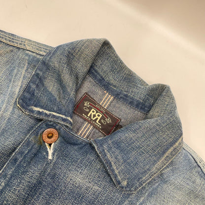 RRL ダブルアールエル USA製 LEWIS インディゴ コットン センターベント ダメージリペア加工 9oz デニムカバーオール ジャケット