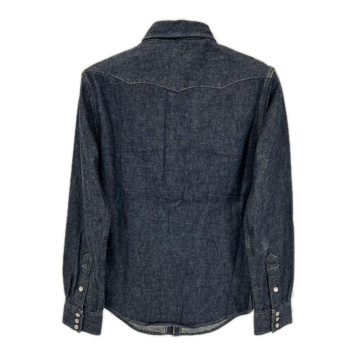 RRL ダブルアールエル 782505188001 インディゴ コットン トップコンチョボタン メダリオンステッチ デニムウエスタンシャツ トップス