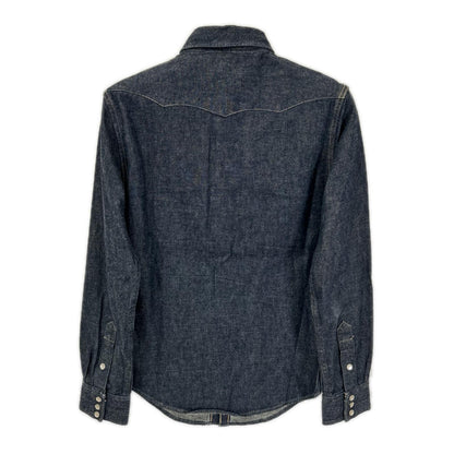 RRL ダブルアールエル 782505188001 インディゴ コットン トップコンチョボタン メダリオンステッチ デニムウエスタンシャツ トップス