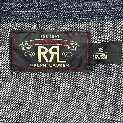 RRL ダブルアールエル 782505188001 インディゴ コットン トップコンチョボタン メダリオンステッチ デニムウエスタンシャツ トップス