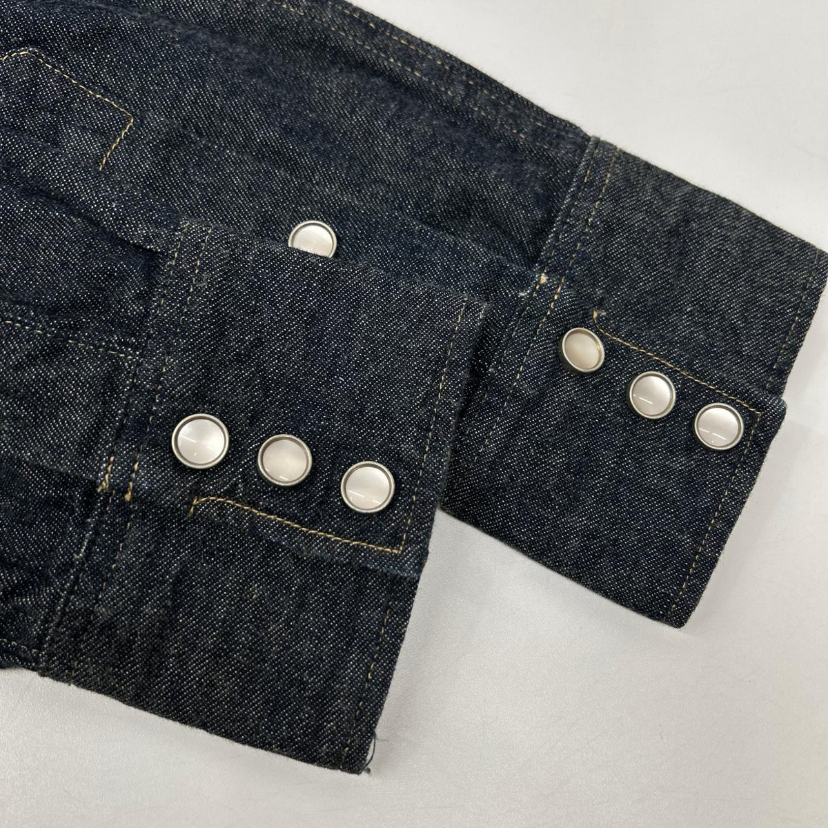 RRL ダブルアールエル 782505188001 インディゴ コットン トップコンチョボタン メダリオンステッチ デニムウエスタンシャツ トップス