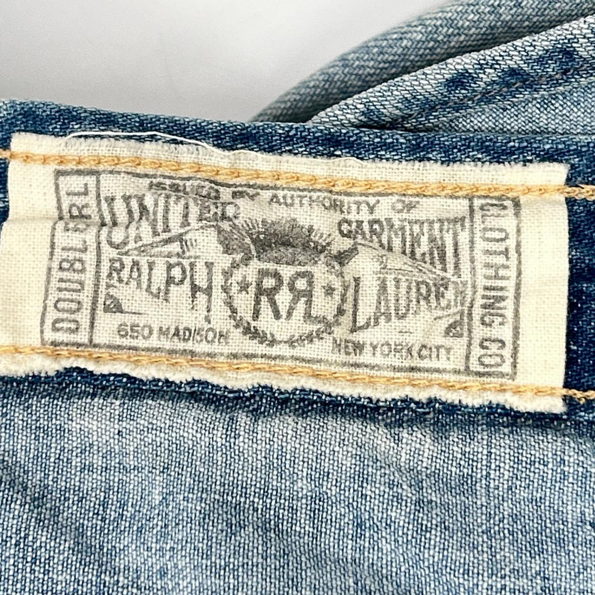 RRL ダブルアールエル ライトブルー コットン トップコンチョボタン メダリオンステッチ デニムウエスタンシャツ トップス