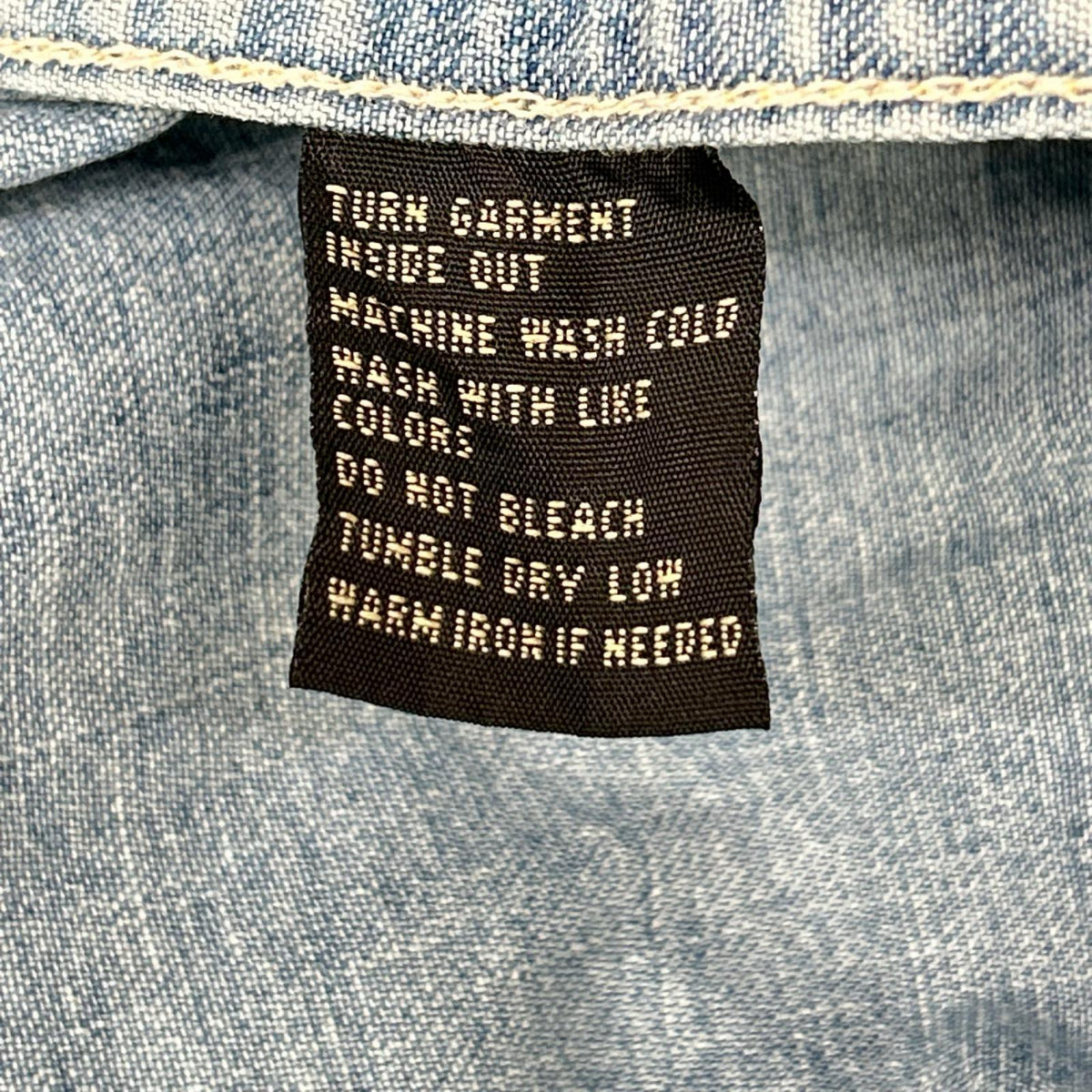 RRL ダブルアールエル ライトブルー コットン トップコンチョボタン メダリオンステッチ デニムウエスタンシャツ トップス
