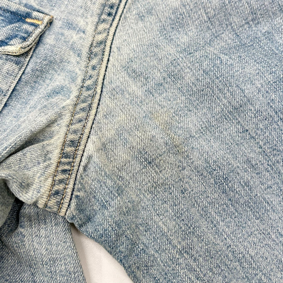 RRL ダブルアールエル ライトブルー コットン トップコンチョボタン メダリオンステッチ デニムウエスタンシャツ トップス