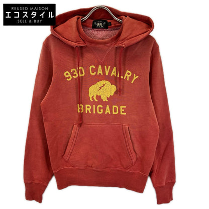 RRL ダブルアールエル サンライズレッド コットンブレンド フェード加工 93D CAVALRY BRIGADE 後付け スウェットパーカー トップス