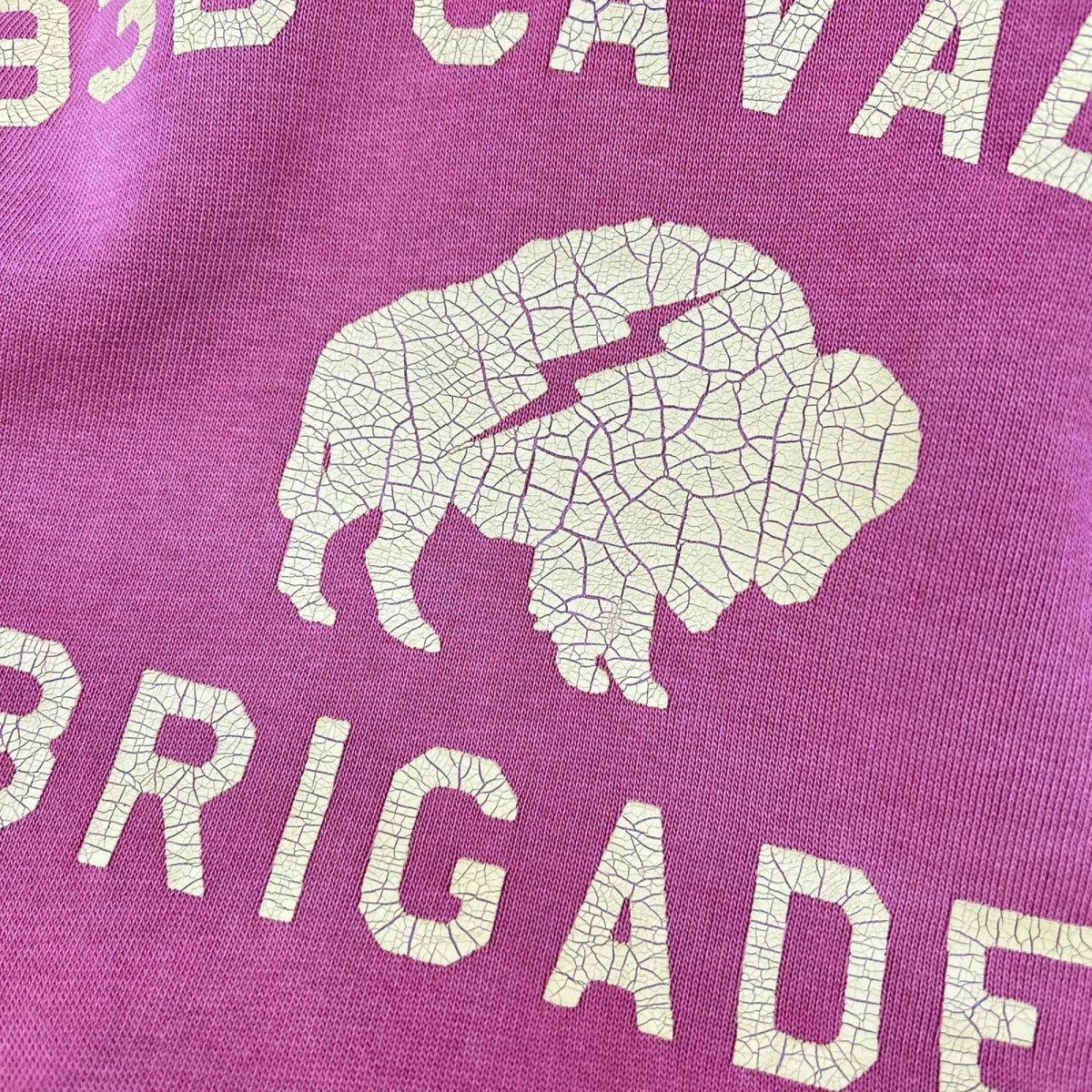 RRL ダブルアールエル サンライズレッド コットンブレンド フェード加工 93D CAVALRY BRIGADE 後付け スウェットパーカー トップス