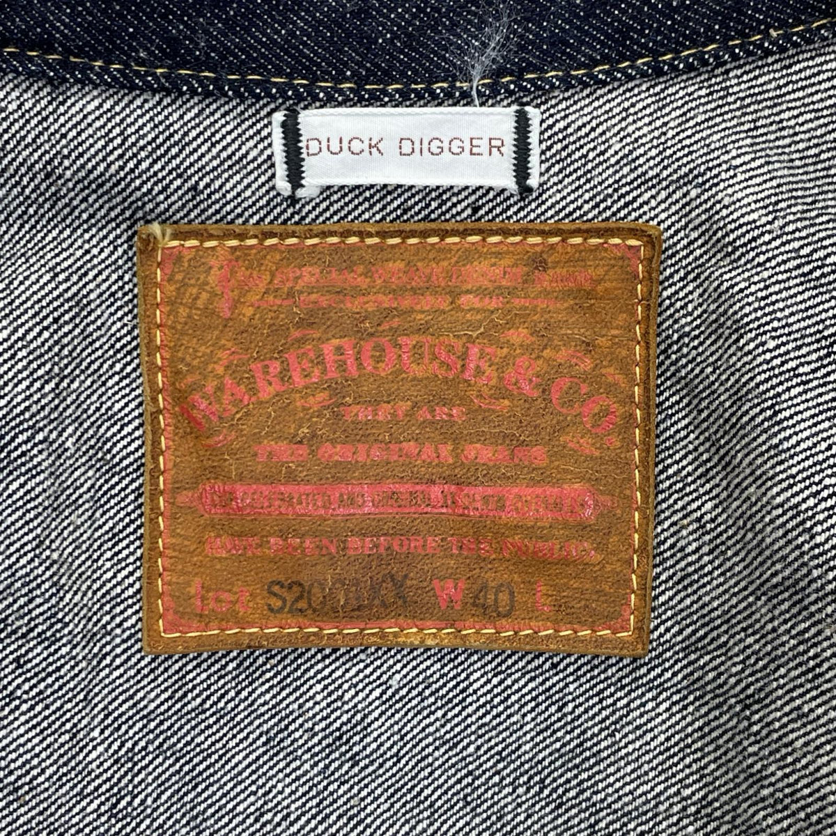 WAREHOUSE ウエアハウス 【DUCK DIGGER】DD-S2001XX インディゴ NEW DENIM WW II MODEL/大戦モデル ONE WASH 14ozデニムジャケット ジャケット