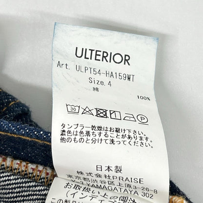 ULTERIOR アルテリア 24SS ULPT54-HA159WT インディゴ WASHED DENIM 5P PANTS/ウォッシュド デニム 5ポケットパンツ ボトムス