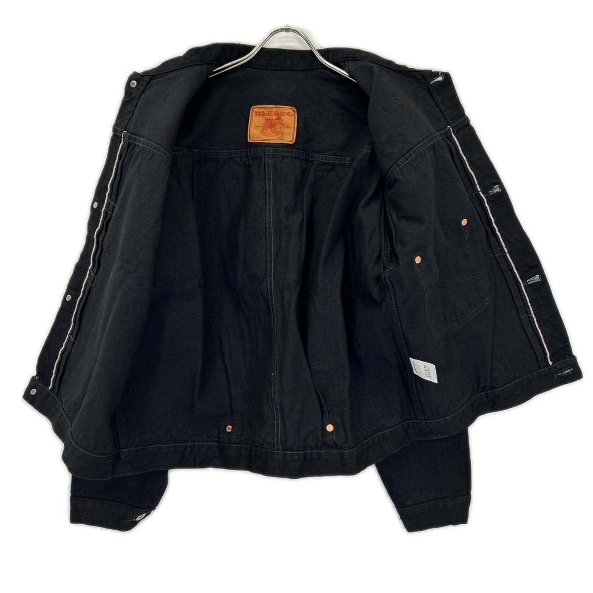 TCB JEANS&CO. ティーシービージーンズ Late S40's Jacket BKBK 14oz Indigo Tab 大戦モデル ブラック 赤タブ 先染めデニムジャケット ジャケット