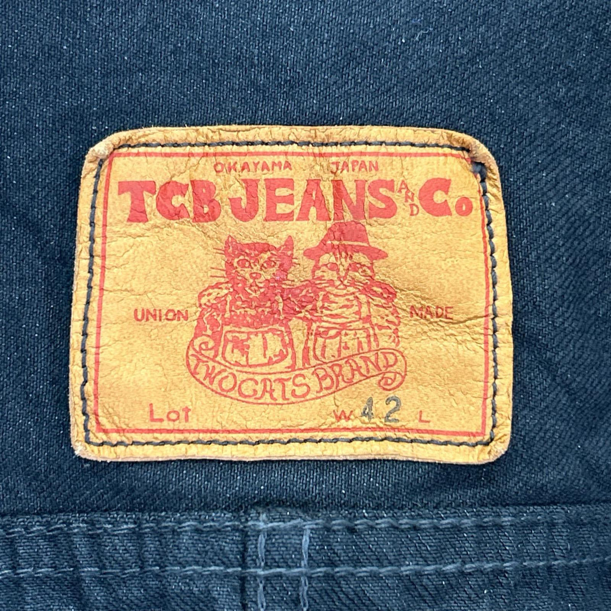 TCB JEANS&CO. ティーシービージーンズ Late S40's Jacket BKBK 14oz Indigo Tab 大戦モデル ブラック 赤タブ 先染めデニムジャケット ジャケット