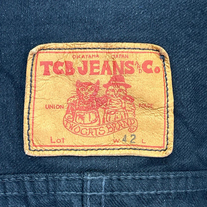 TCB JEANS&CO. ティーシービージーンズ Late S40's Jacket BKBK 14oz Indigo Tab 大戦モデル ブラック 赤タブ 先染めデニムジャケット ジャケット