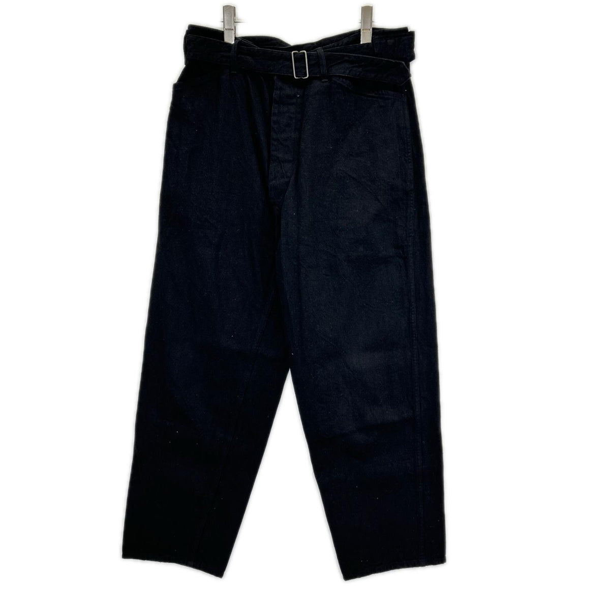 COMOLI コモリ 25SS B01-03001 ブラック デニム ベルテッドパンツ ボトムス