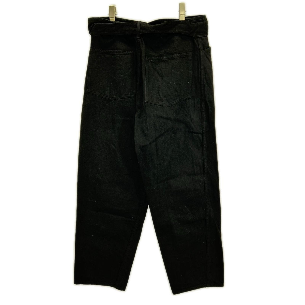 COMOLI コモリ 25SS B01-03001 ブラック デニム ベルテッドパンツ ボトムス