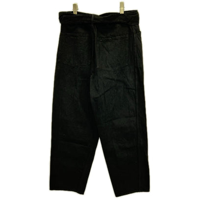 COMOLI コモリ 25SS B01-03001 ブラック デニム ベルテッドパンツ ボトムス