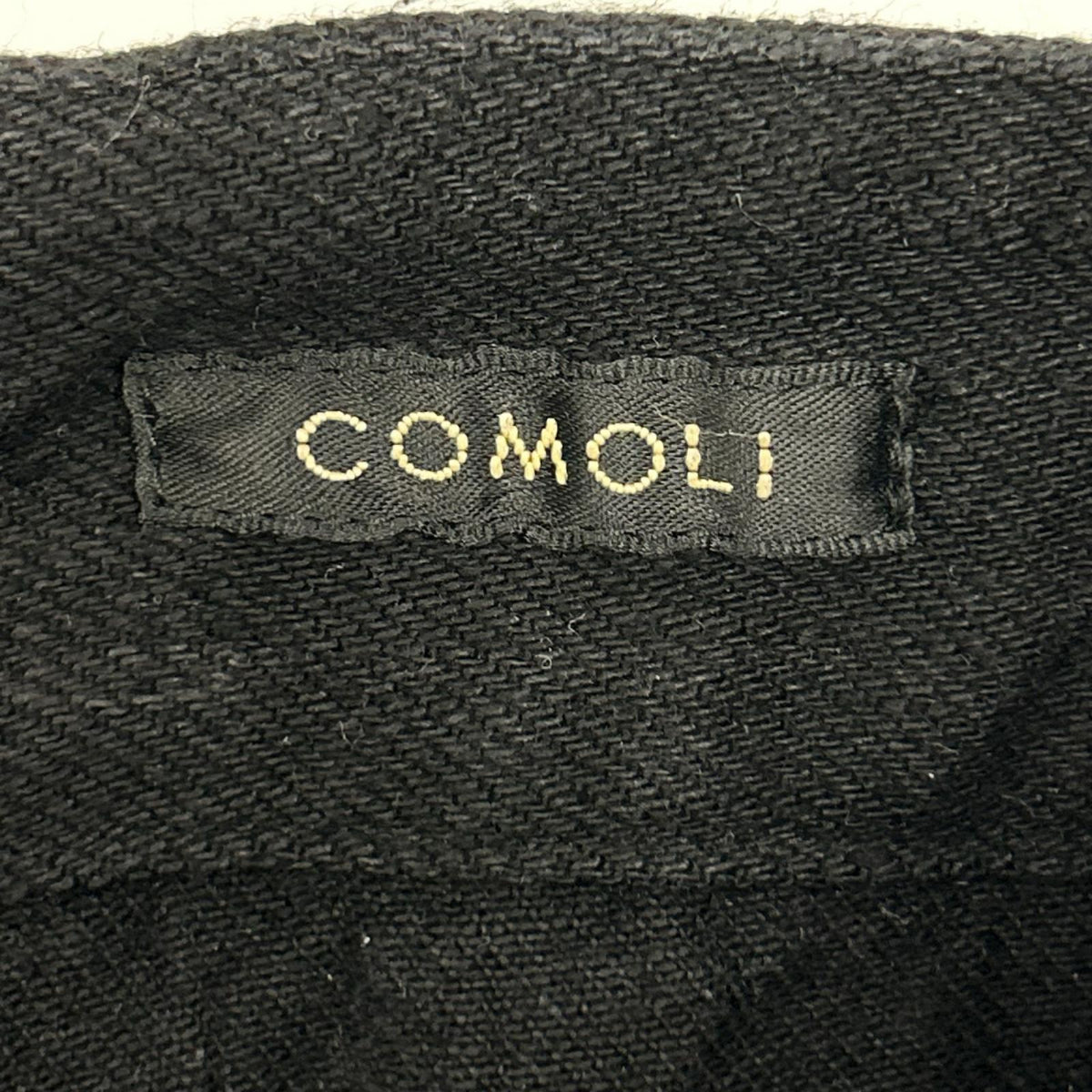 COMOLI コモリ 25SS B01-03001 ブラック デニム ベルテッドパンツ ボトムス
