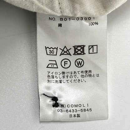 COMOLI コモリ 25SS B01-03001 ブラック デニム ベルテッドパンツ ボトムス