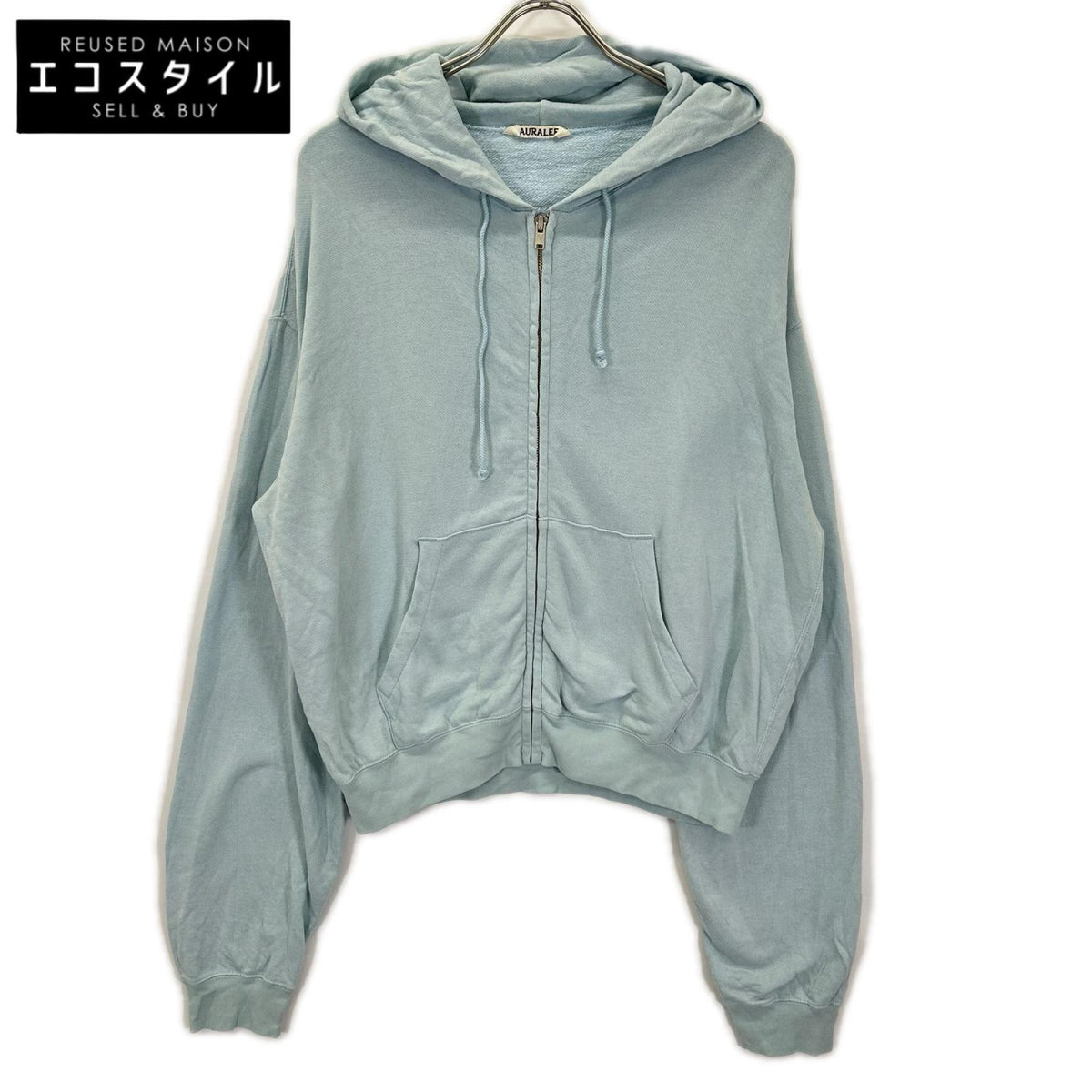 AURALEE オーラリー 26SS A26SP01MU パールブルー HIGH TWIST LIGHT SWEAT ZIP PARKA トップス