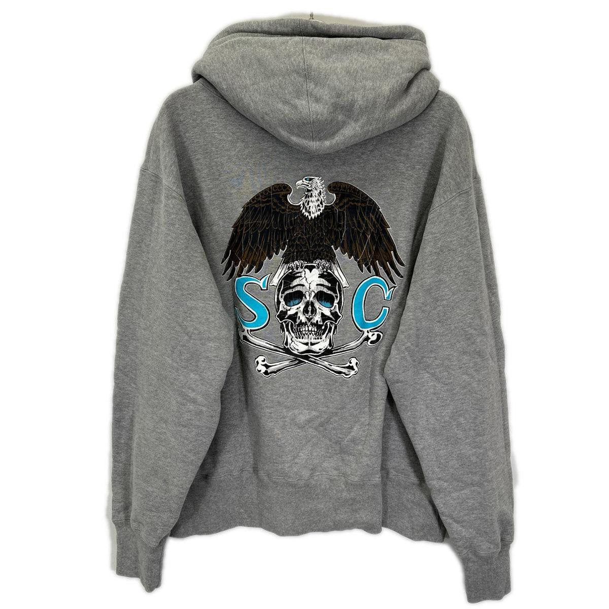 SC Subculture エスシー サブカルチャー 23AW SCHP-LTD03 グレー EAGLE SKULL HOODIE フロントロゴプリントプルオーバーパーカー トップス