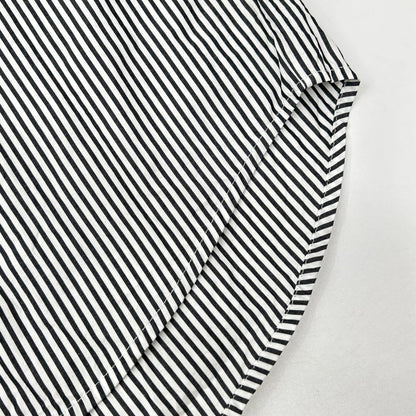 DIESEL ディーゼル ホワイト×ブラック ストライプ S-DOUBER ロングスリーブ ボタンシャツ トップス
