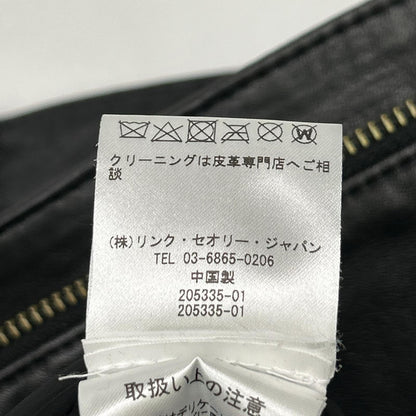 theory luxe セオリーリュクス ブラック スタンドカラー ラムレザー シングルライダースジャケット ジャケット