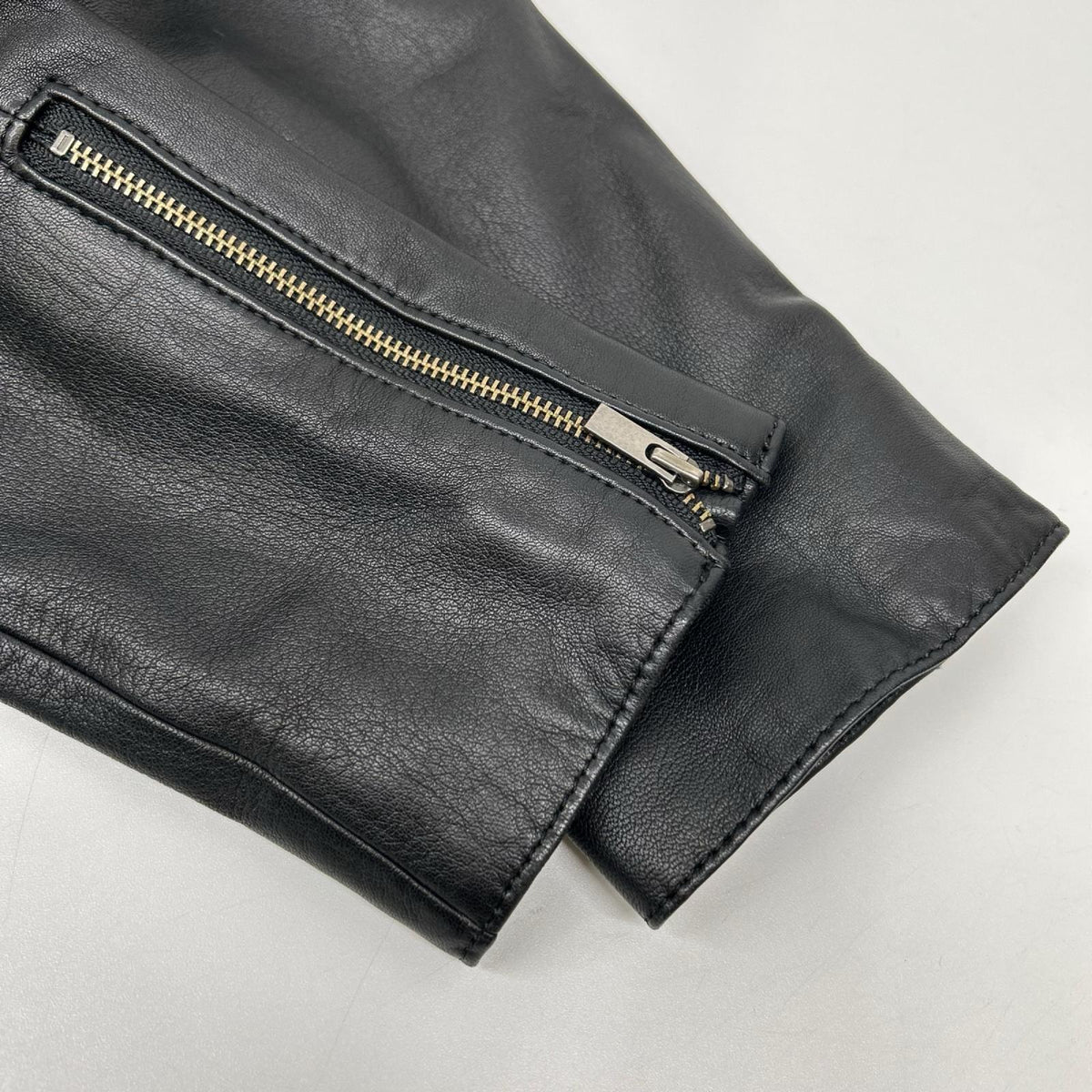 theory luxe セオリーリュクス ブラック スタンドカラー ラムレザー シングルライダースジャケット ジャケット