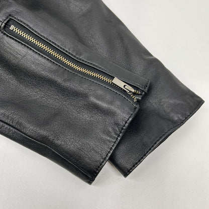 theory luxe セオリーリュクス ブラック スタンドカラー ラムレザー シングルライダースジャケット ジャケット
