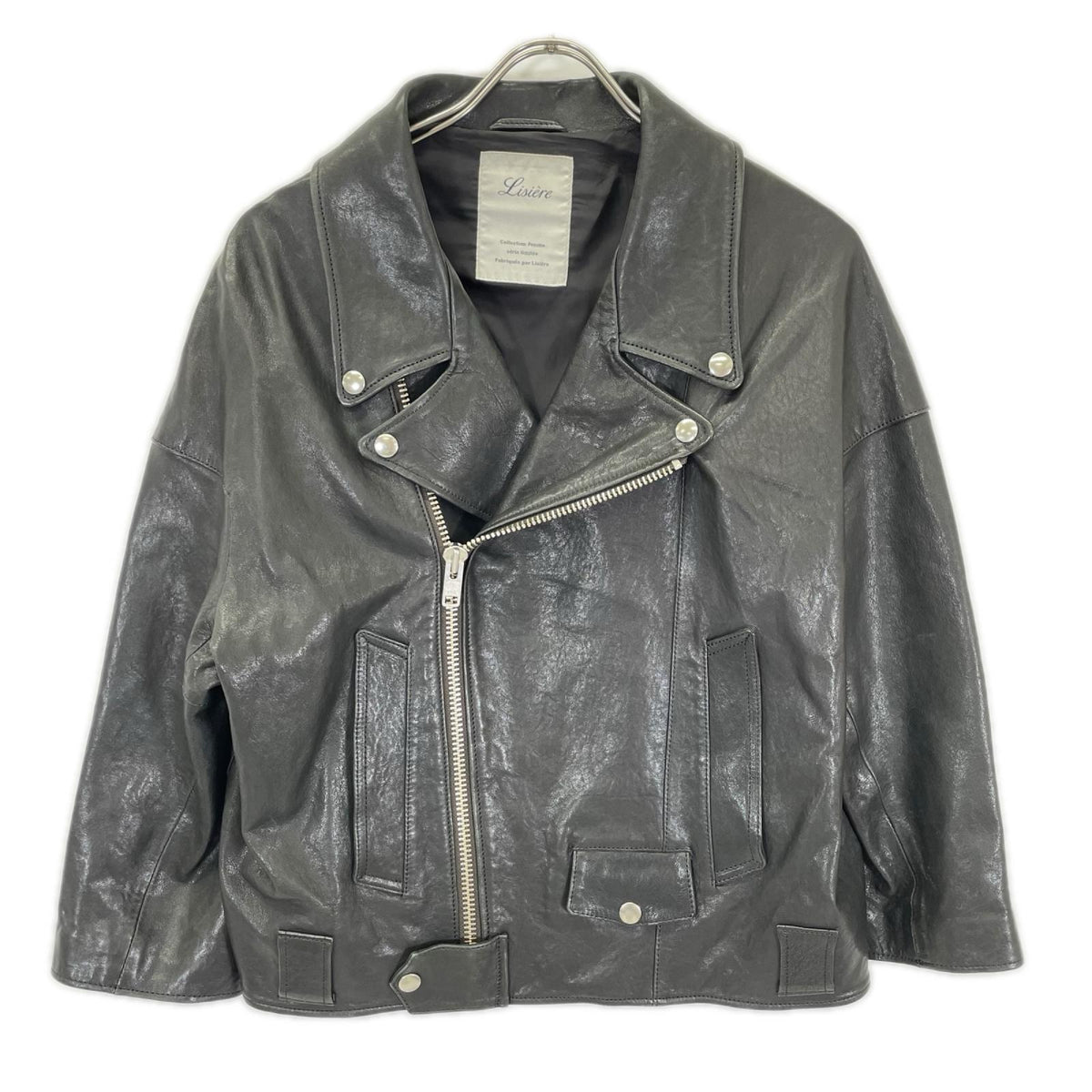 Lisiere リジェール 20AW ブラック ラムレザー Leather Rider's JK ダブルライダースジャケット ジャケット