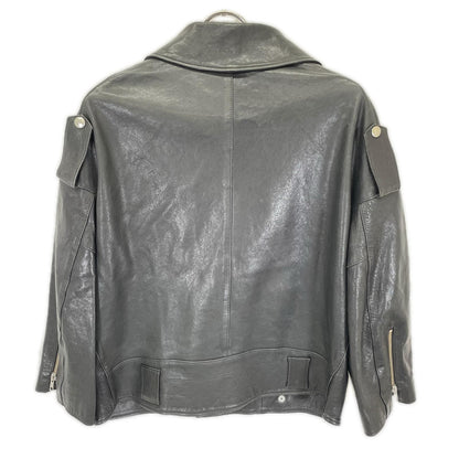 Lisiere リジェール 20AW ブラック ラムレザー Leather Rider's JK ダブルライダースジャケット ジャケット