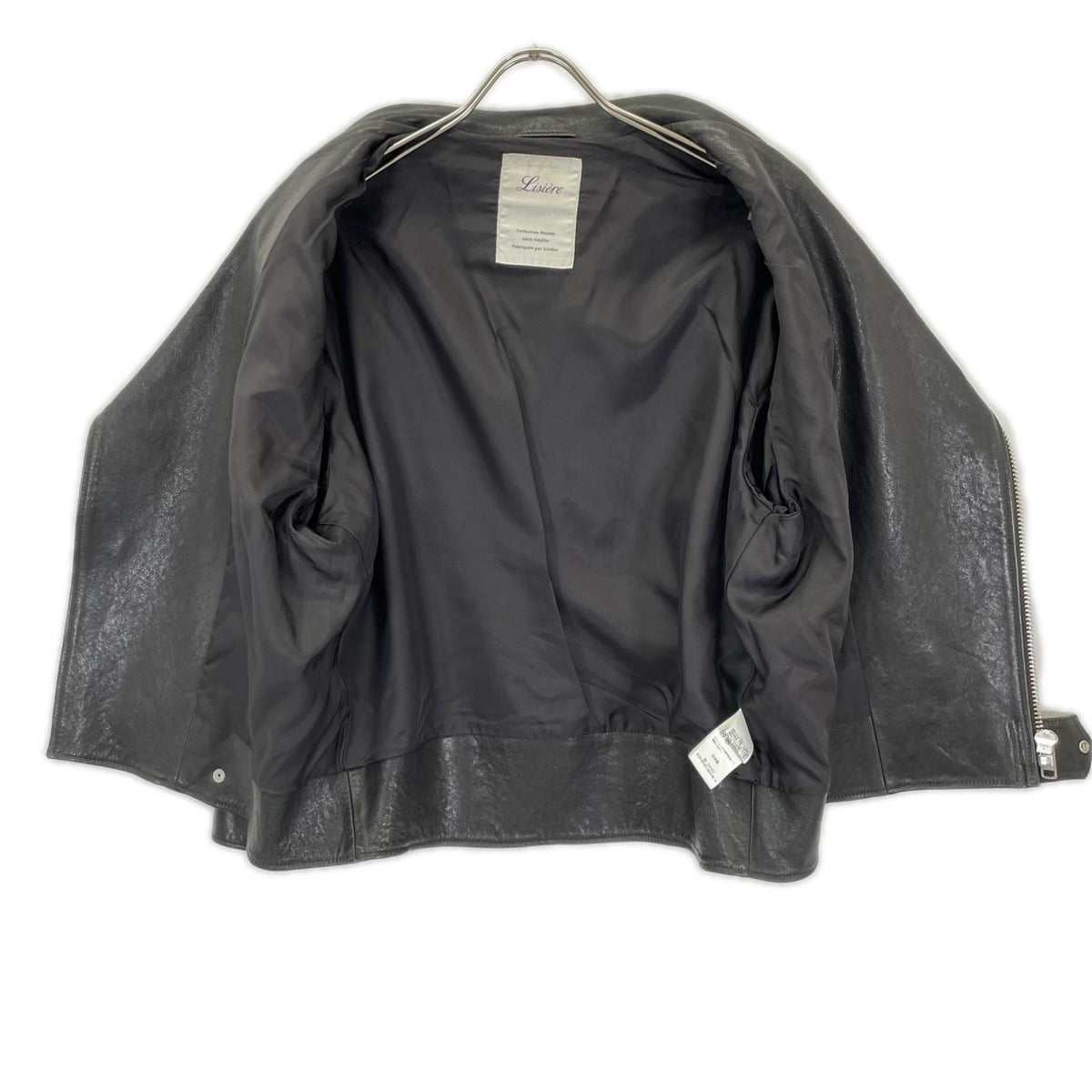 Lisiere リジェール 20AW ブラック ラムレザー Leather Rider's JK ダブルライダースジャケット ジャケット