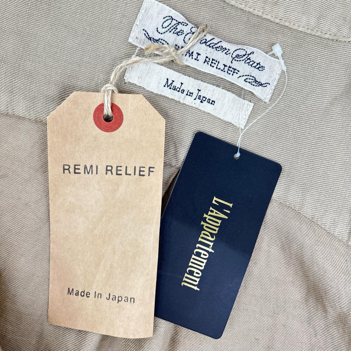 REMI RELIEF レミレリーフ 【L'Appartement別注】24040570002710 24SS ベージュ リネン LONG SHIRT DRESS シャツワンピース ワンピース