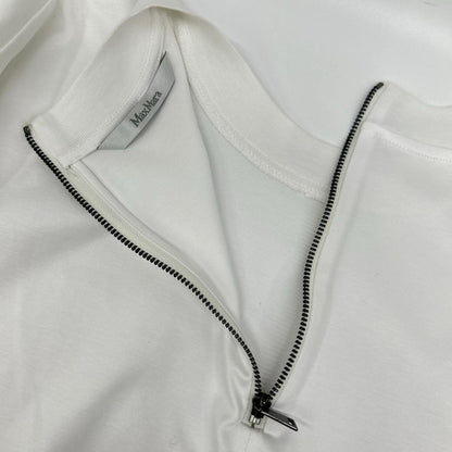 Max Mara マックスマーラ ホワイト ドリー コットン ポプリン ジャージー パフスリーブトップス トップス